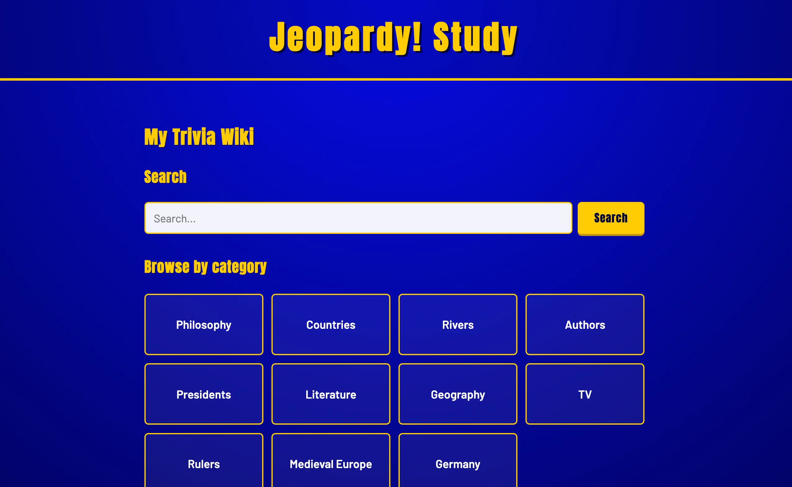 Jeopardy Study — AI-Assisted Trivia Wiki